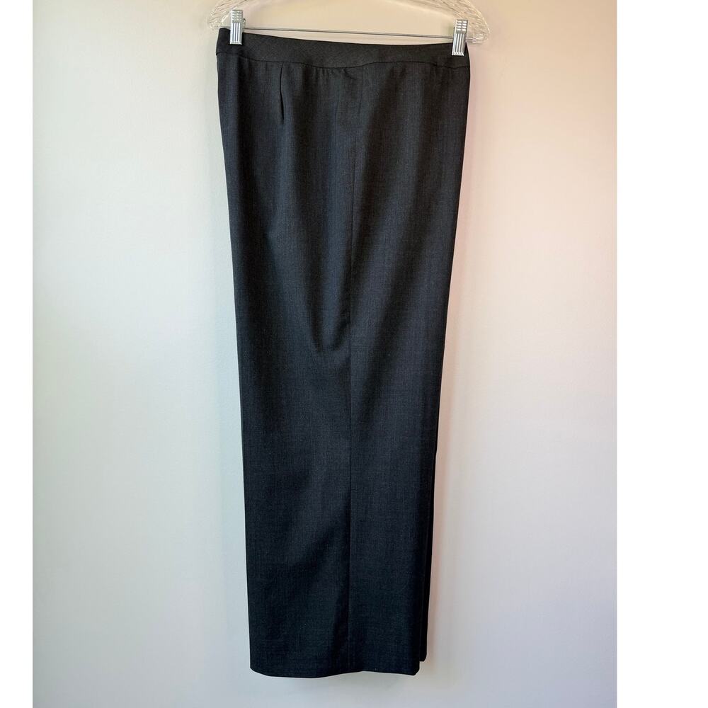 Lafayette 148 Size 18 Straight Leg Wool Pants Dark Grey Career